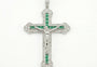 Christ Redeemer Platinum & Diamond Emerald Chain