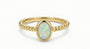 18kt Yellow Gold Oval Opal Solitaire Ring