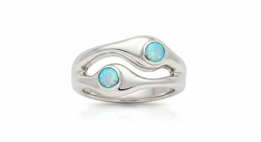 Opal Twins Ring