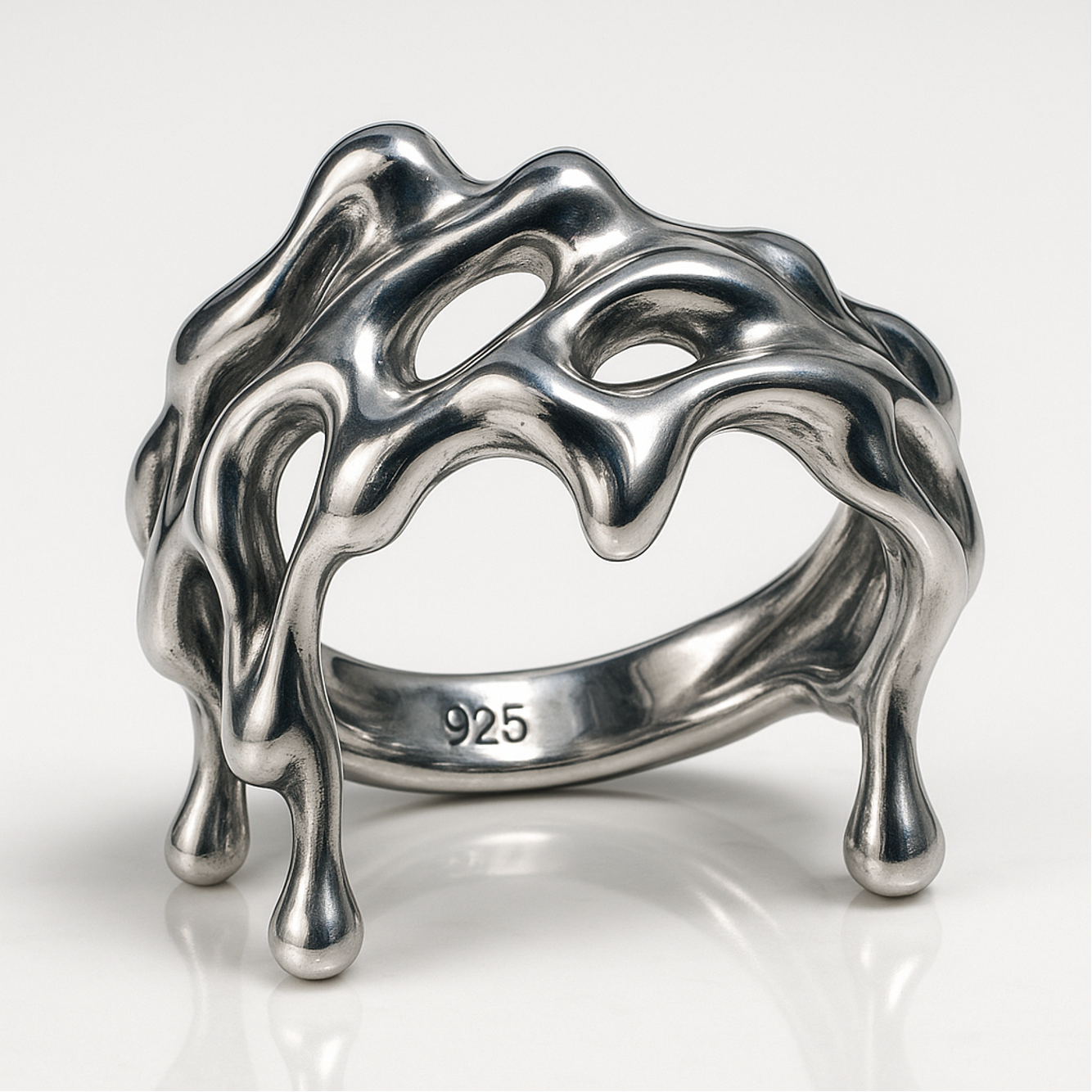 Bague de déclaration « Drip » en fusion