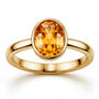 18kt Yellow Gold Oval Citrine Solitaire Ring