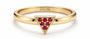 18kt Solid Yellow Gold Ruby Pavé Ring
